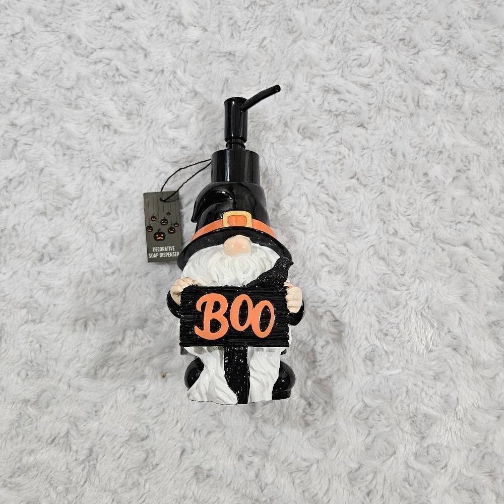 Halloween Seasonal Gnome Soap Lotion Dispenser With "Boo"